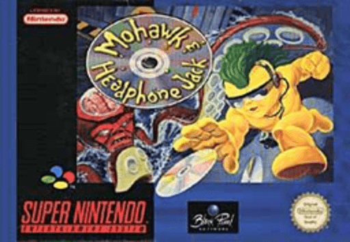 Mohawk and Headphone Jack box art for Super Nintendo